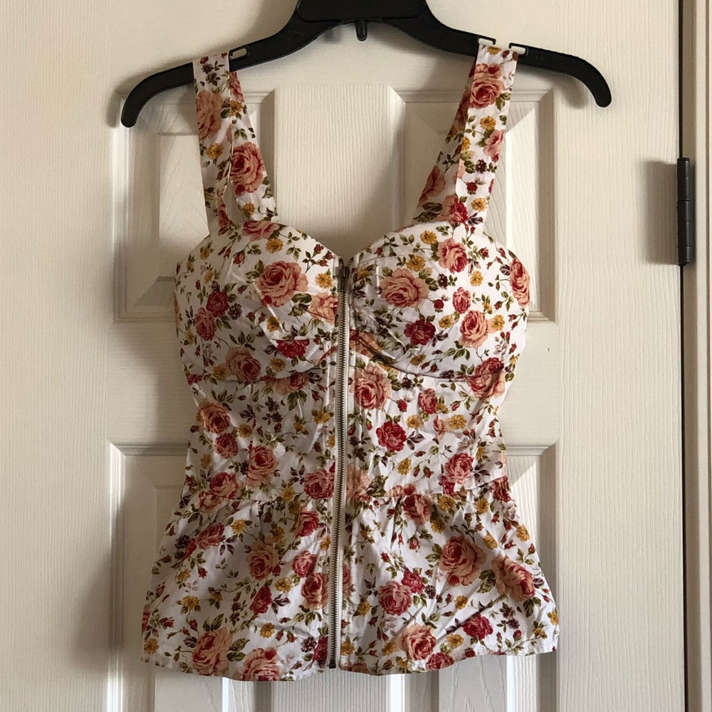 Peplum bustier top